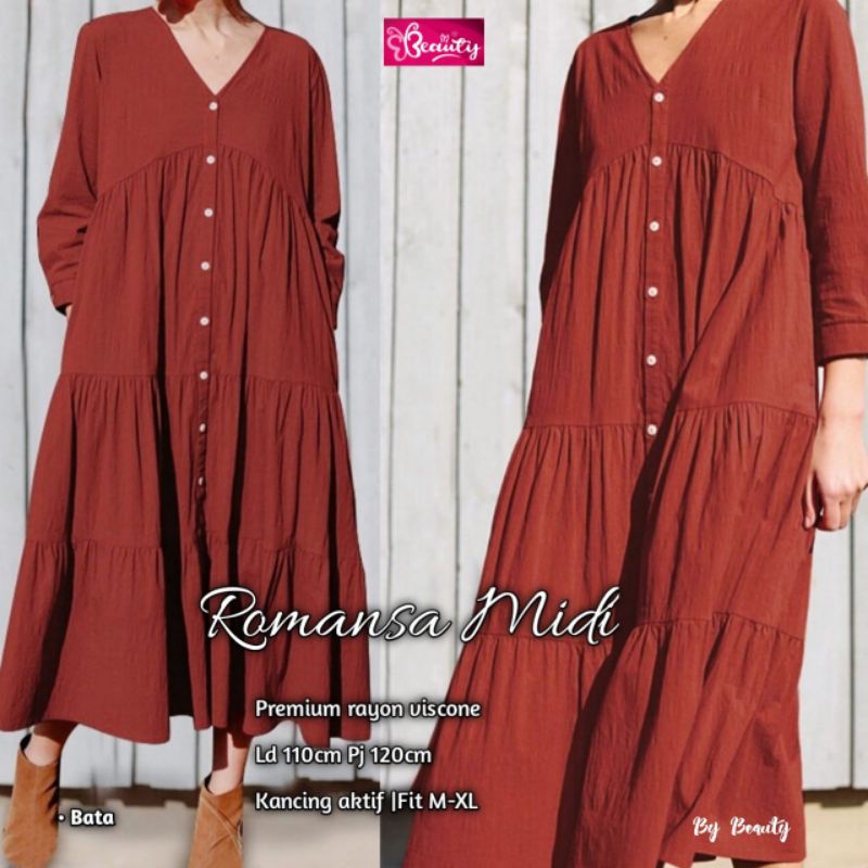 ARUNA BLOUSE &amp; DANISA BLOUSE &amp; REPHA BLOUSE &amp; ROMANSA MIDI DRESS  Ld 110 LINEN RAMI HQ Original Beauty