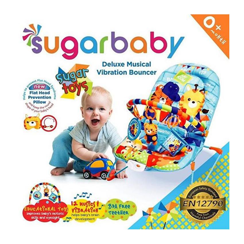 Morinz Sugarbaby Sugar Baby Deluxe Musical Vibration Bouncer 1 Recline-1