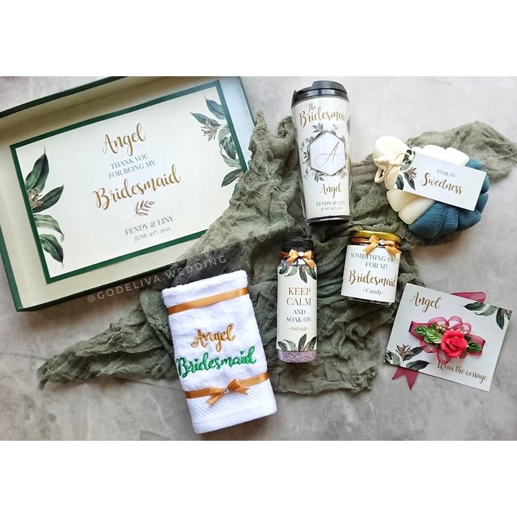 

set hadiah/pengapit pengantin wanita/gift box/isi 5 item/FREE cuatom design