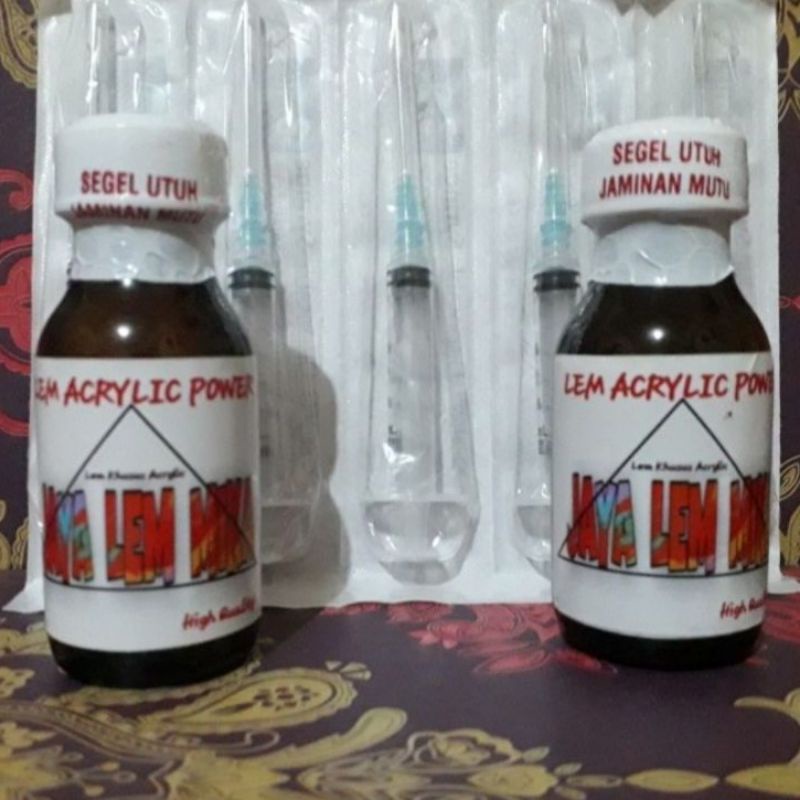 

Lem akrilik/Acrylic 70 ML+suntikan