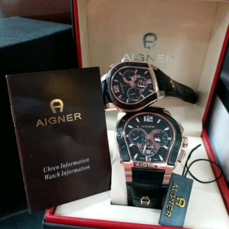 JAM TANGAN WANITA/PRIA AIGNER PALERMO CHRONOGRAPH GARANSI 1 TAHUN