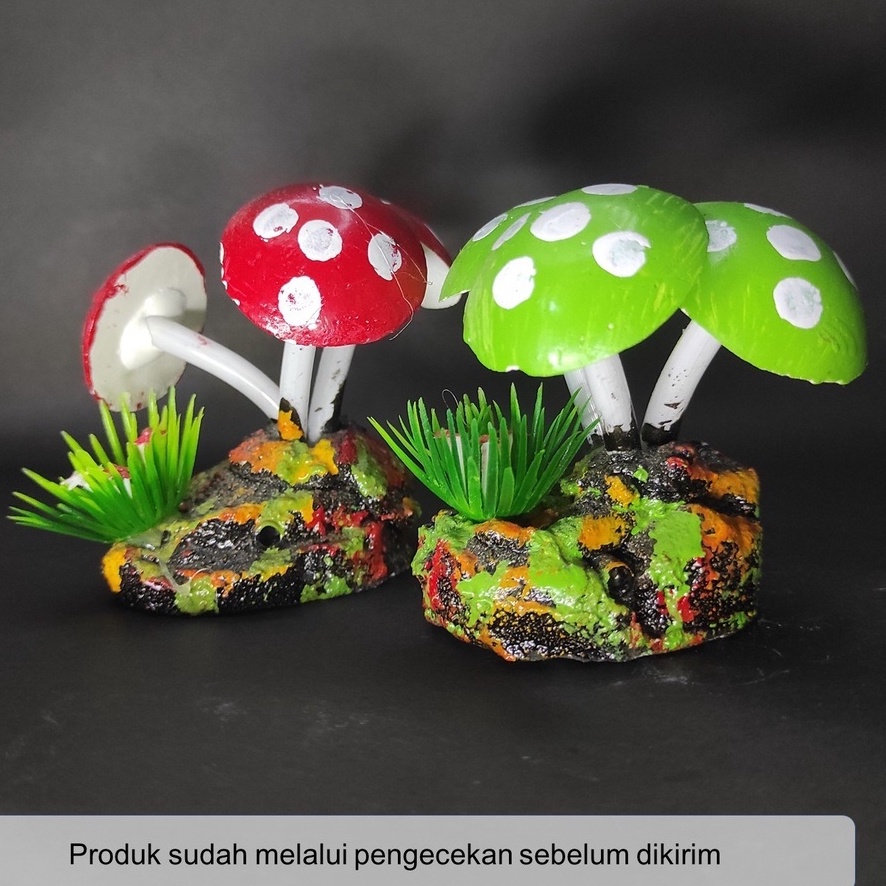 hiasan aquarium 3 jamur mini, , jamur mini 3 aquarium, dekorasi aquarium 3 jamur mini, dekorasi aqua