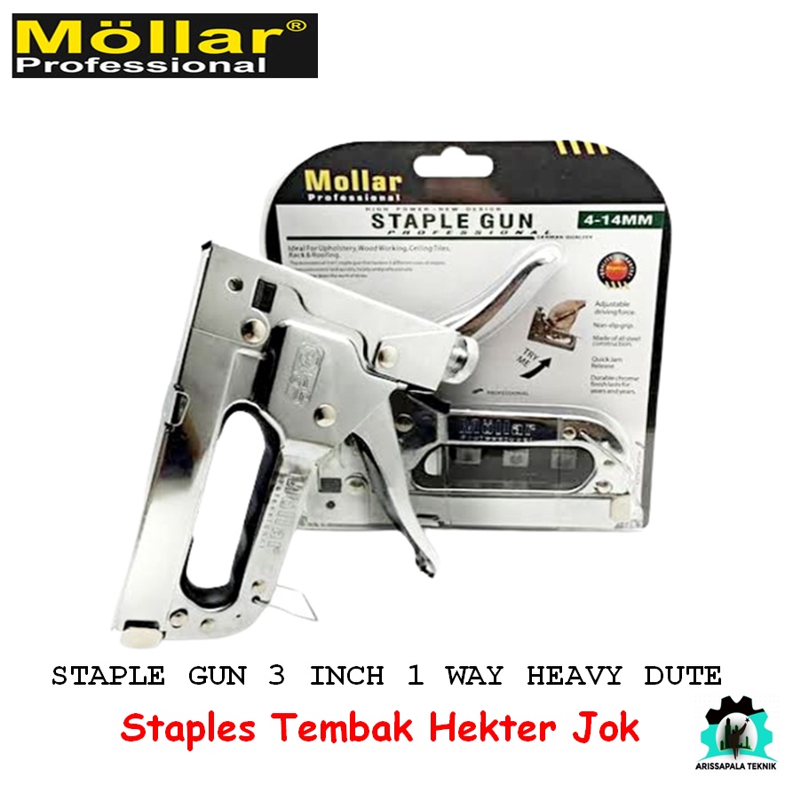 

Staple Gun Staples Tembak Stapler Heckter Nail Jok Tacker 3 in 1 Mollar