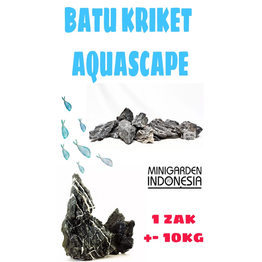 BATU KREKET ZAK KARUNG 10 KG batu aquascape black seiryu kriket batu dekorasi aquarium kolam