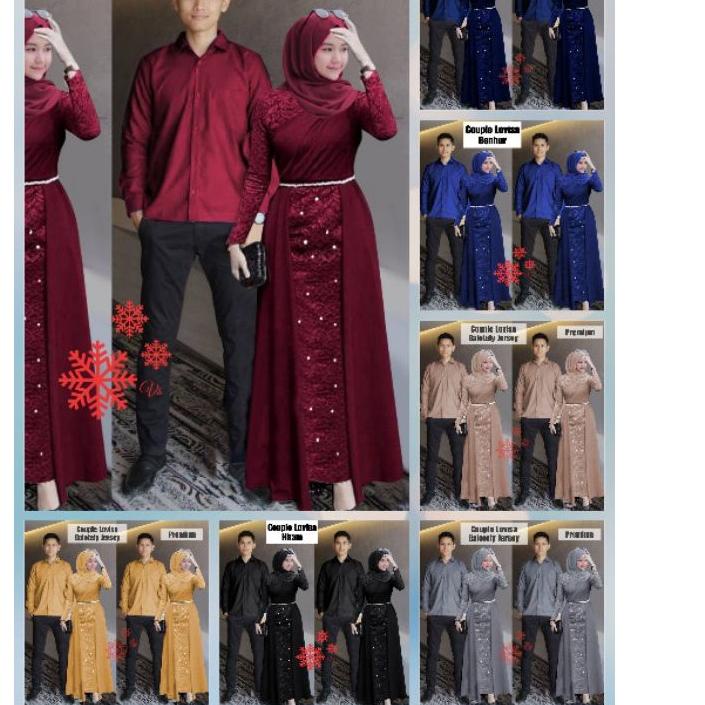 Flash Sale Couple Lovisa / Baju Pasangan / Couple Model Gamis / Baju Couple Undangan ..