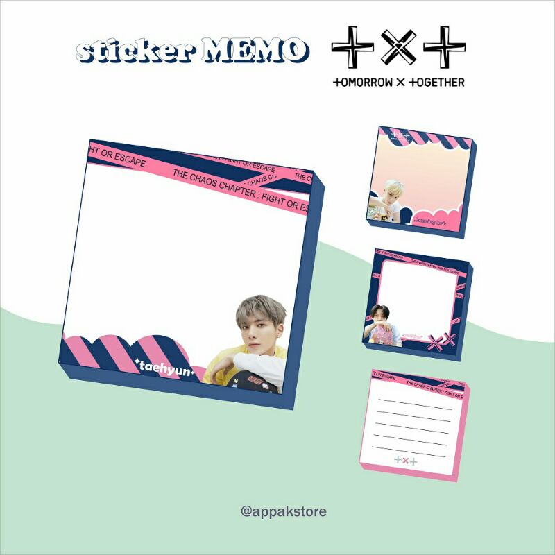 

Memo sticker Txt kpop memopad stiker untuk scrapbook sticky notes