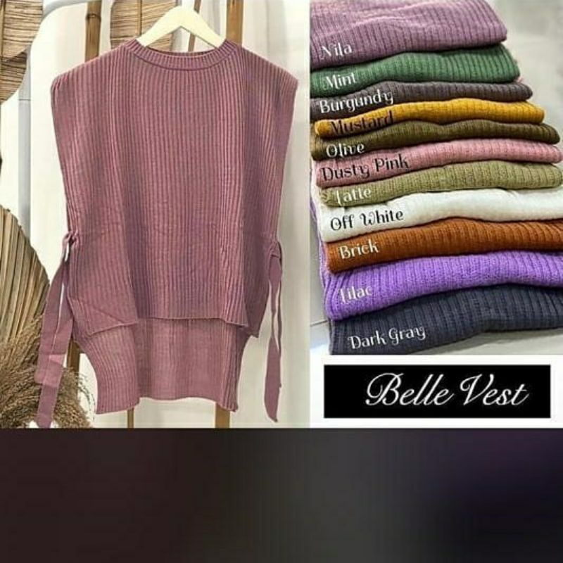 Belle Vest | Rompi Rajut Wanita/Cewek Bagus Berkualitas Banyak Warna