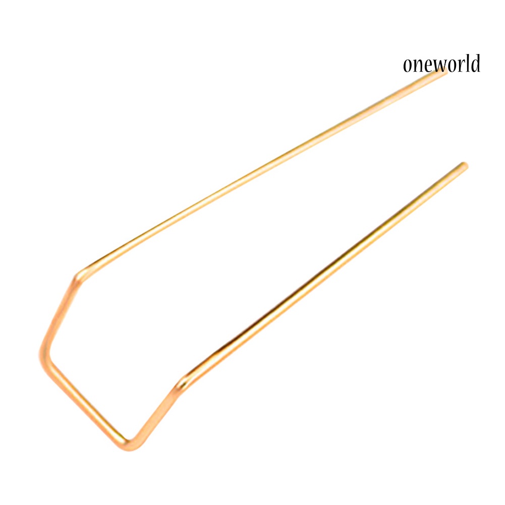 OW@ 1Pc Double Bar Simple Geometric Earrings Fashion Women Party Banquet Jewelry