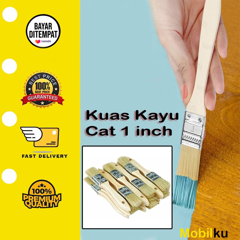 [BISA COD] Kuas Kayu Cat 1 inch Alat Kuas Cat Tembok Paint Brush 1 inch