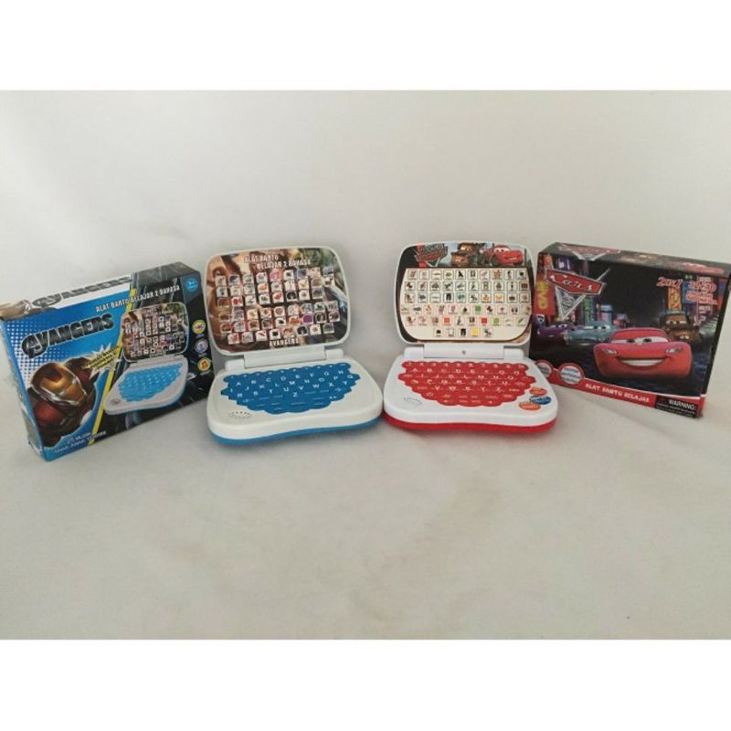 AJ MAINAN EDUKASI ANAK LAPTOP MINI 2 BAHASA/ MAINAN LAPTOP 2 BAHASA/ LAPTOP MAINAN ANAK MURAH