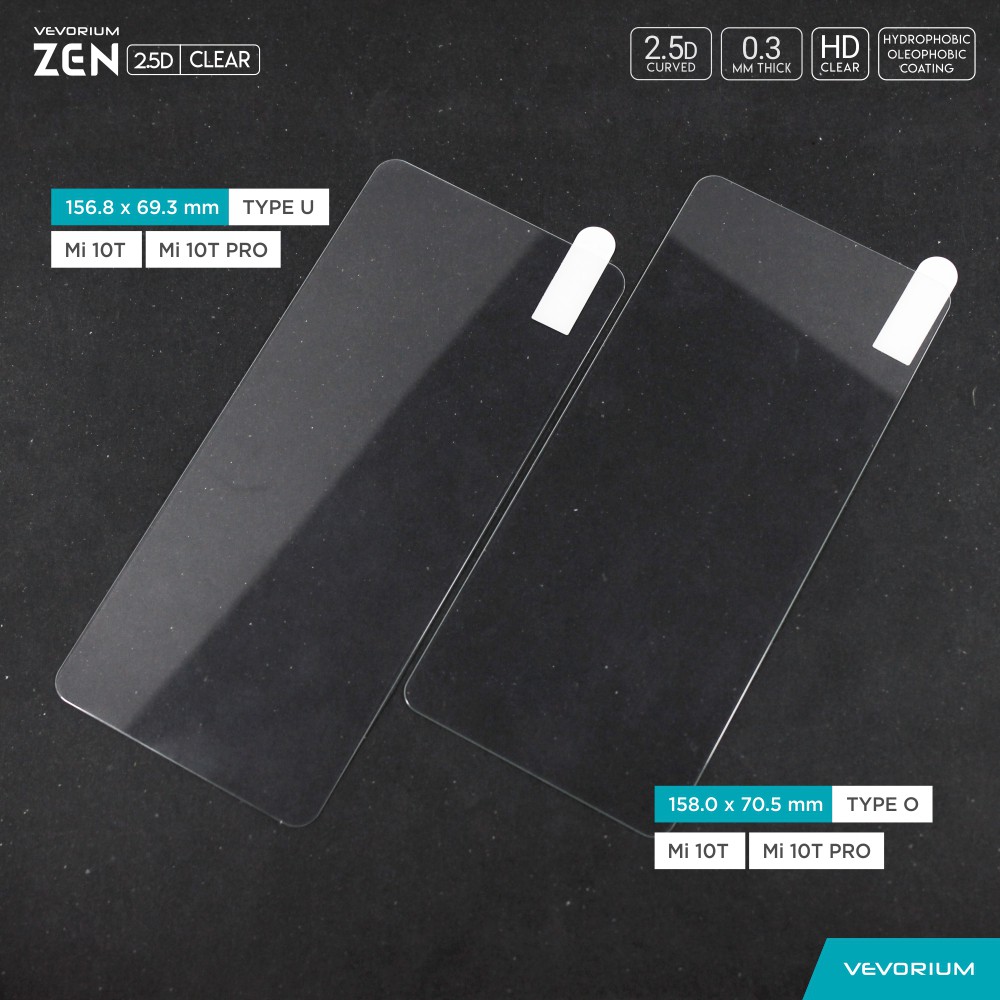 VEVORIUM ZEN 2.5D Clear Xiaomi Mi 10T Pro Mi 10T Mi10T Tempered Glass Anti Gores Kaca