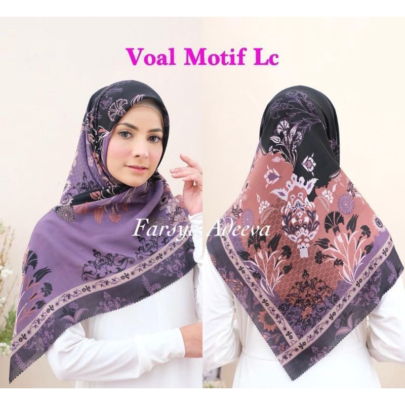 Jilbab Adeeva Denay Motif Koran Segiempat Voal Premium 30+ Motif-Motif 14