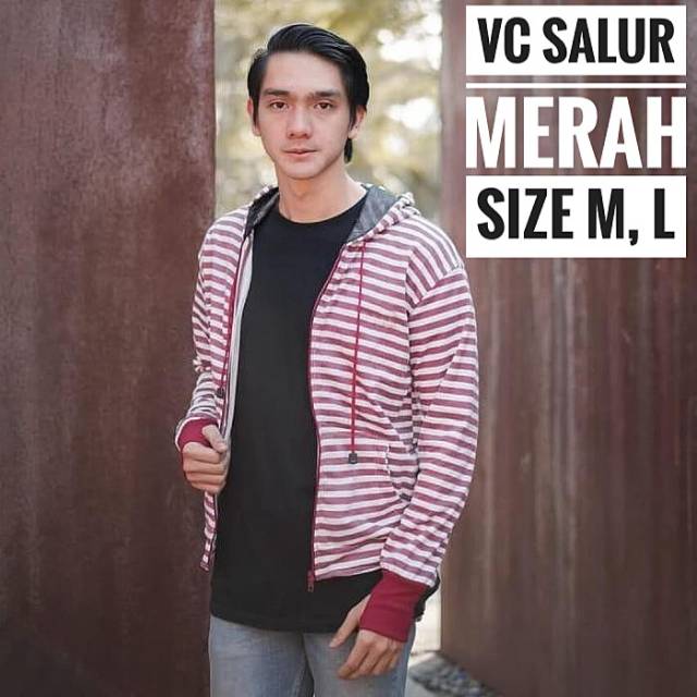 Jaket Sweater Belang Pria Wanita / Hoodie Blaster - V Club SALUR MERAH