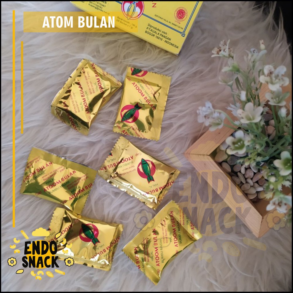 1 Box Bumbu Atom Bulan isi 20x7gr Bungkus Kecil Penyedap Baso Aci Cuanki