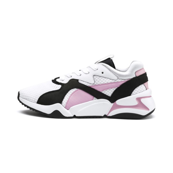 puma defy white pale pink
