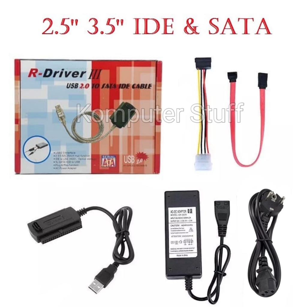 Converter Adapter USB 2.0 To HDD IDE / SATA 2.5&quot;,3.5 Inch R-Driver III