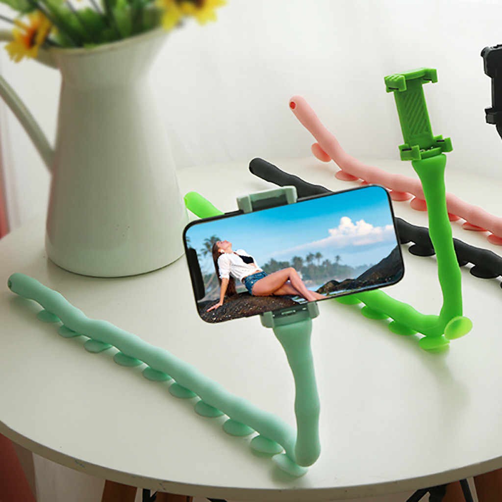 Lazypod Worm Dudukan Hp Cute Caterpillar Lazy Holder Flexible Tentakel Stand Worm Live Bracket