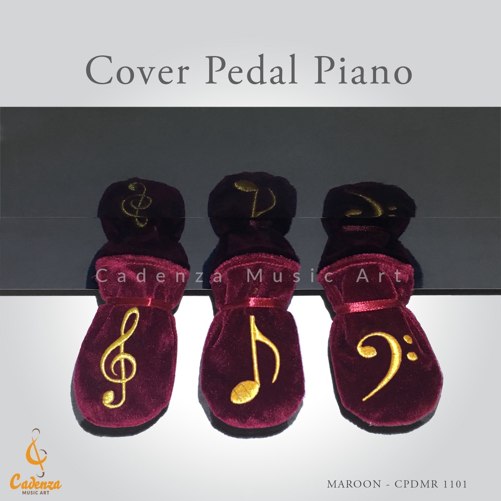 Cover Pedal Piano Marun Maroon