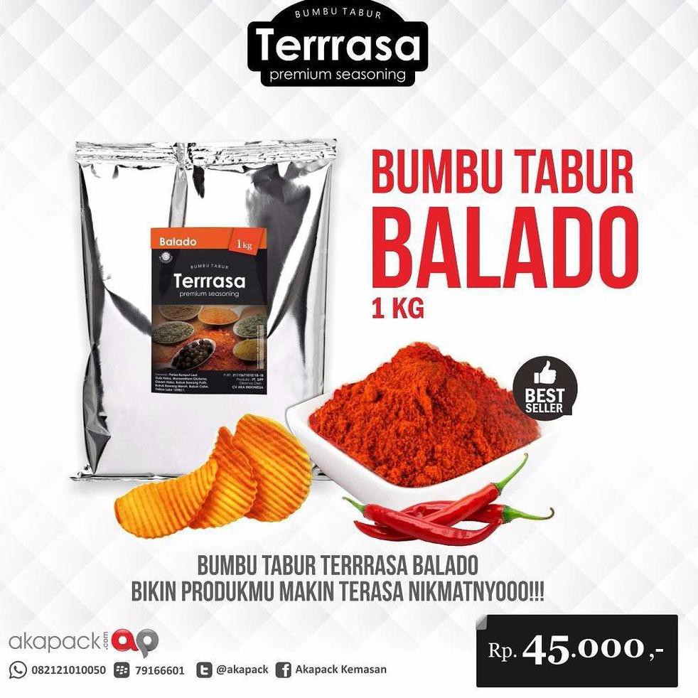 

Aneka Bumbu Tabur 1kg Perasa Keripik Berbagai Rasa (Balado, Cabe Daun Jeruk, Coklat, Rendang)