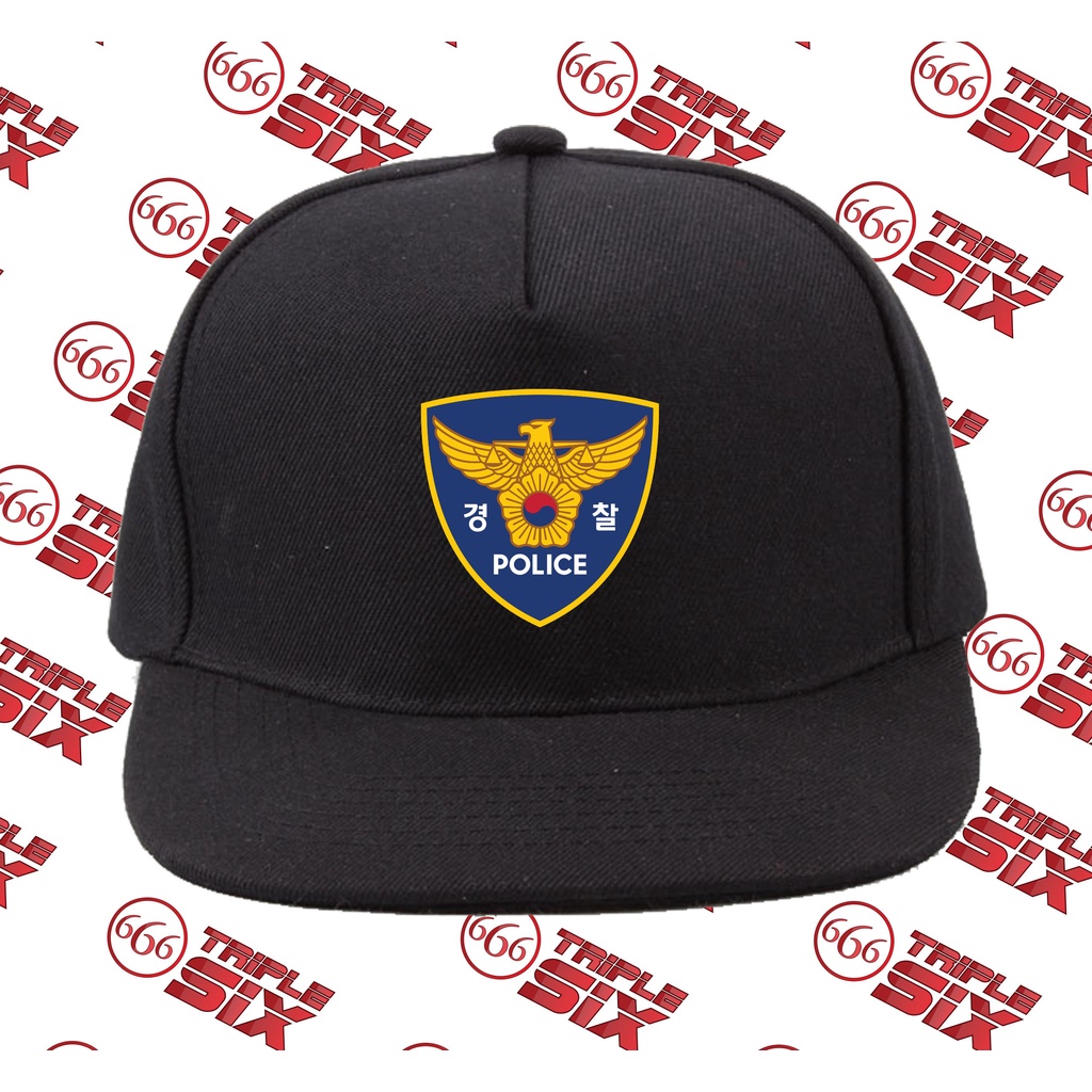 Topi Snapback Cotton Police Polisi Korea