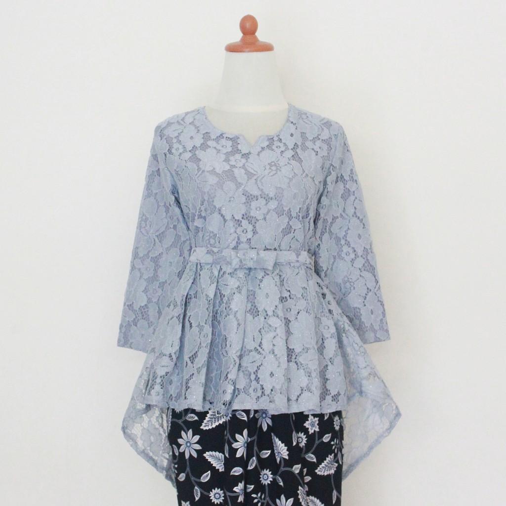 Setelan Kebaya Modern Brokat Aira Grey Dan Warna Lain