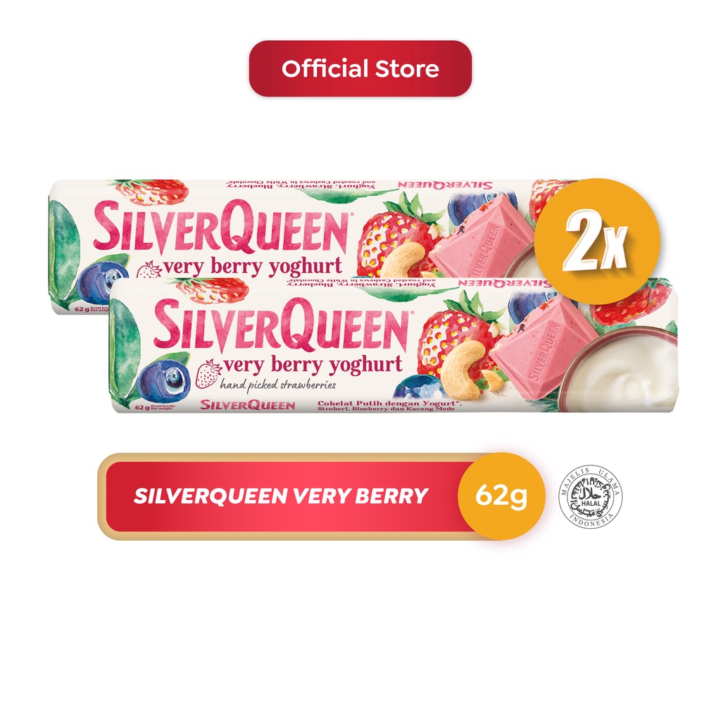 Promo Harga Silver Queen Chocolate Very Berry Yoghurt 62 gr - Shopee