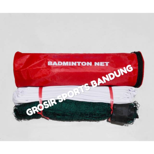 Jaring / Net Bulutangkis / Net Badminton List Putih Kain, Bahan Nylon