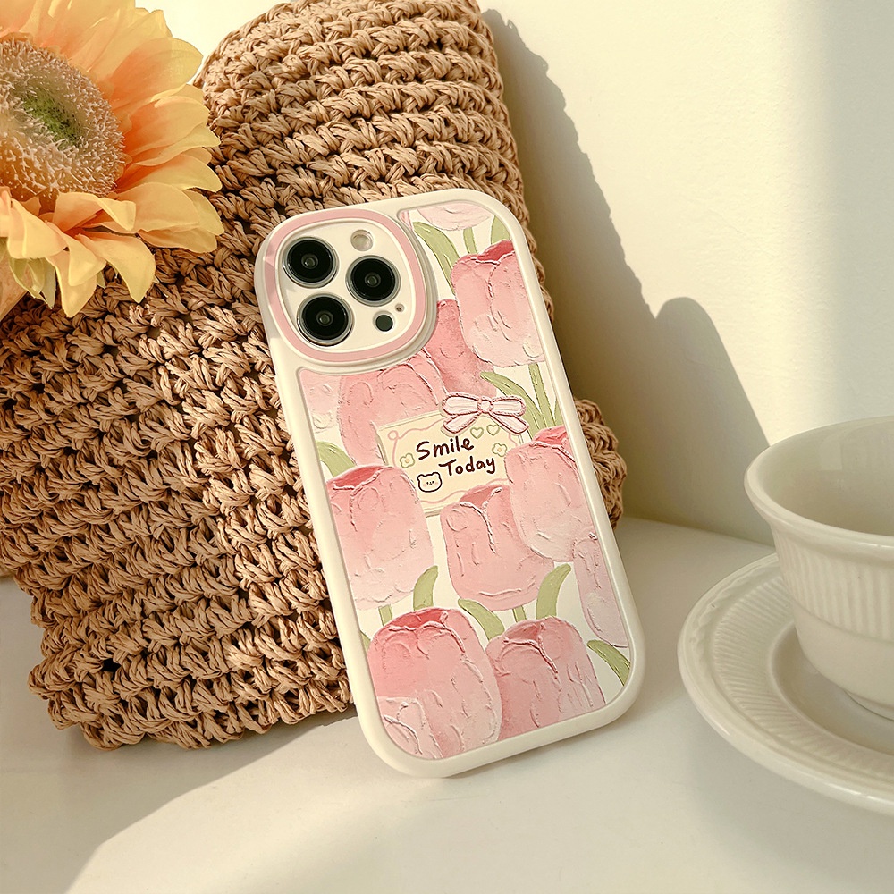 Case Bahan TPU Motif Bunga Besar Untuk iPhone 11 7Plus 8Plus Xr XS Max 13 12 Pro Max 12 11 7 8p Generation