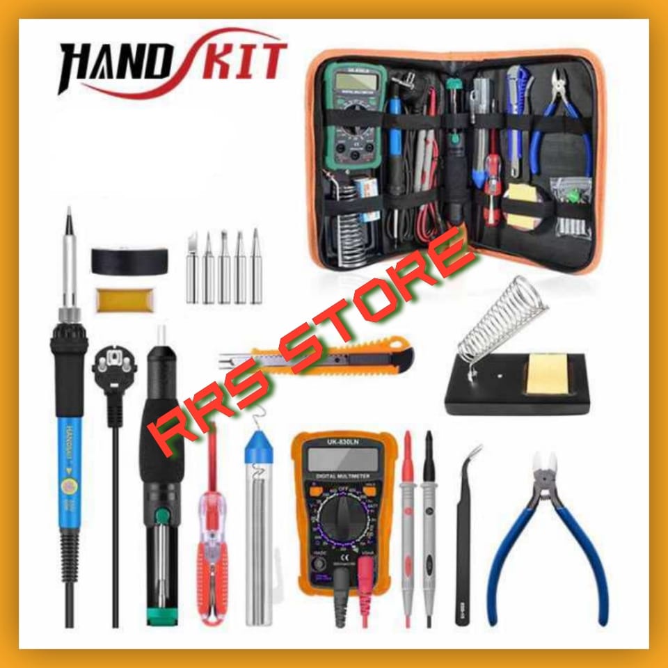 RRS STORE SATU SET PAKET LENGKAP SOLDER  HandsKit Soldering Iron Tool Kit 110V 60W - 933