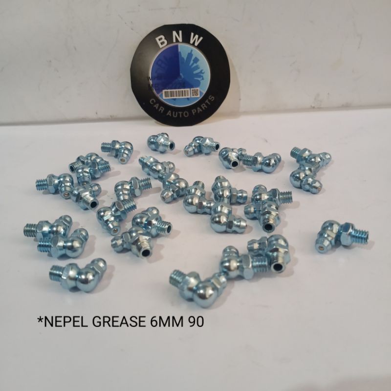 NEPEL GREASE / NEPEL GEMUK 6MM 90° DERAJAT BENGKOK UNIVERSAL GARANSI