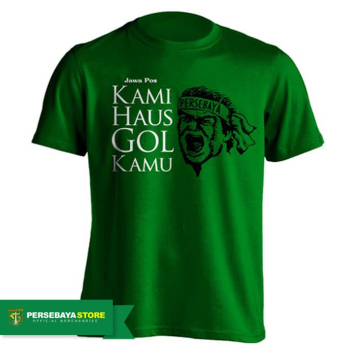 Kaos Tshirt Baju Combed 30S Distro Persebaya Bonek Kami Haus Gol Kamu