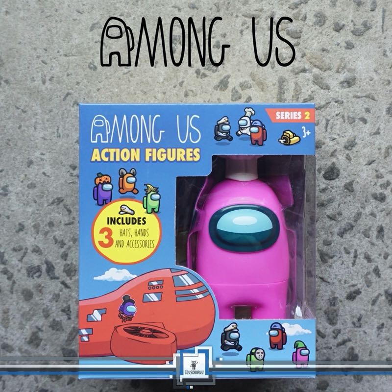 Among Us Actiion Figure PINK Crewmate Impostor Crew Mainan