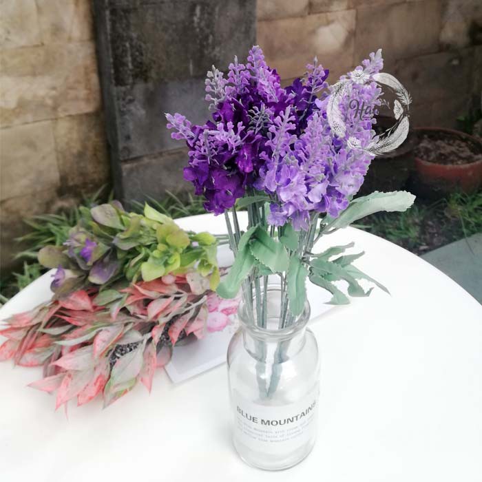 Bunga lavender artificial/bunga plastik palsu lavender-1