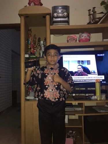 Hem Kemeja Atasan Seragam Batik Anak Usia 3-13 Tahun Selena Daun