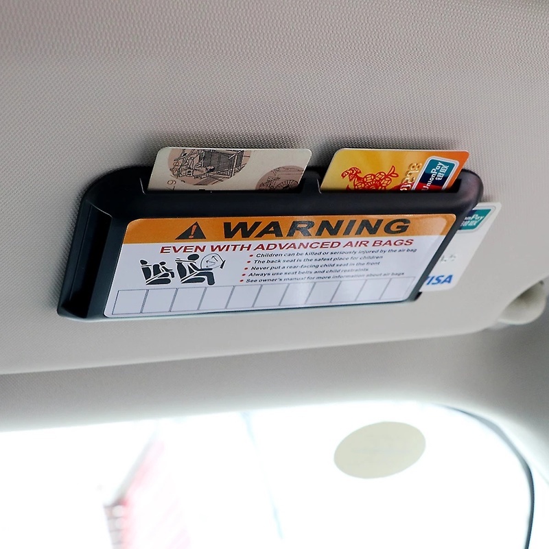 Hot Sale/Car Sun Visor Card Holder Stiker Perekat Dua Sisi Kuat/Rak Penyimpanan Kartu Dashboard/Aksesoris Interior Mobil Umum