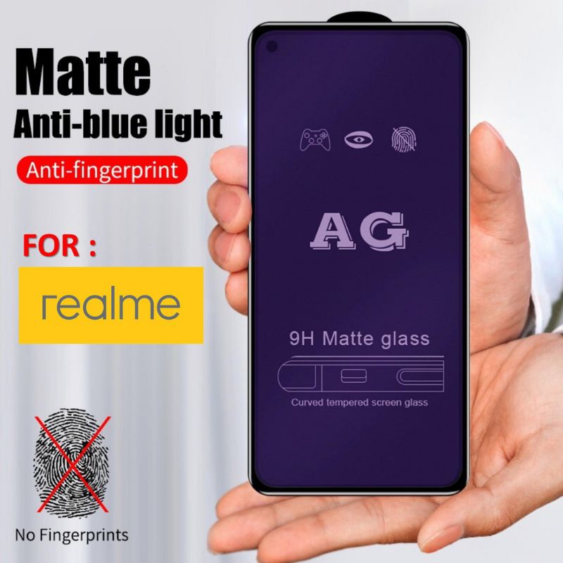 Matte Glass Anti Blue Light Realme C35 C33 C31 C30 C25 C25y C25s C21 C21y C20 C20A C17 C15 C12 C11 C3 C2 C1