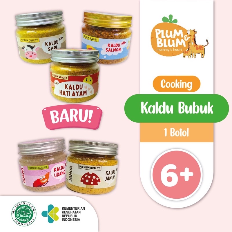 

Plum & Blum Kaldu Bumbu Mpasi Kaldu Sapi Salmon Udang Hati Ayam Jamur 100gr