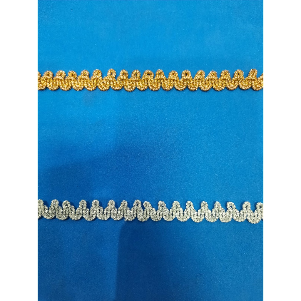 Renda Kur / Renda emas / Renda Perak/ Renda Bali 414B -17 yds