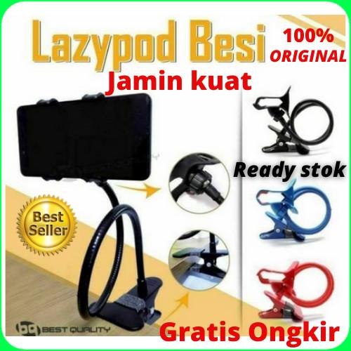 Tripod | Jepitan Hp Lazypod Jepit Besi Packing Tebal Original