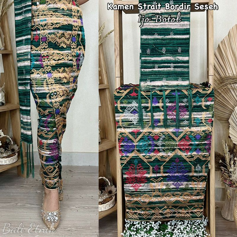 kamen jadi full strait bordir + selendang