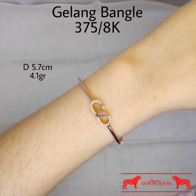 New Collection Gelang Bangle Valentino Kadar 375/8K Termurah Emas Asli Toko Mas Bekasi
