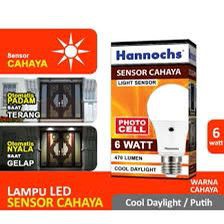 Hannochs Lampu Led LIGHT SENSOR / SENSOR CAHAYA 6 Watt/ 9Watt / 11 Watt Putih