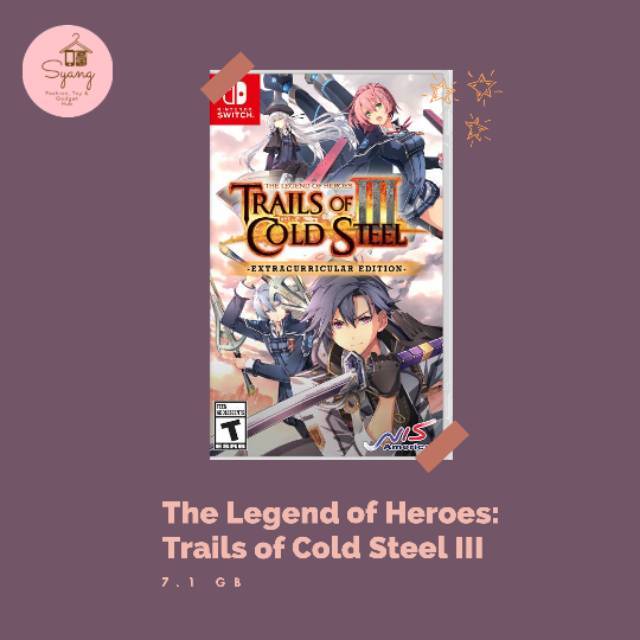 The Legend of Heroes: Trails of Cold Steel III 3 Hero Nintendo Switch