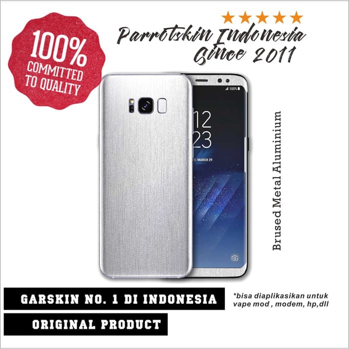 Garskin Brused Metal Aluminium Samsung S5 S6 S7 S8 S9 S10 back case