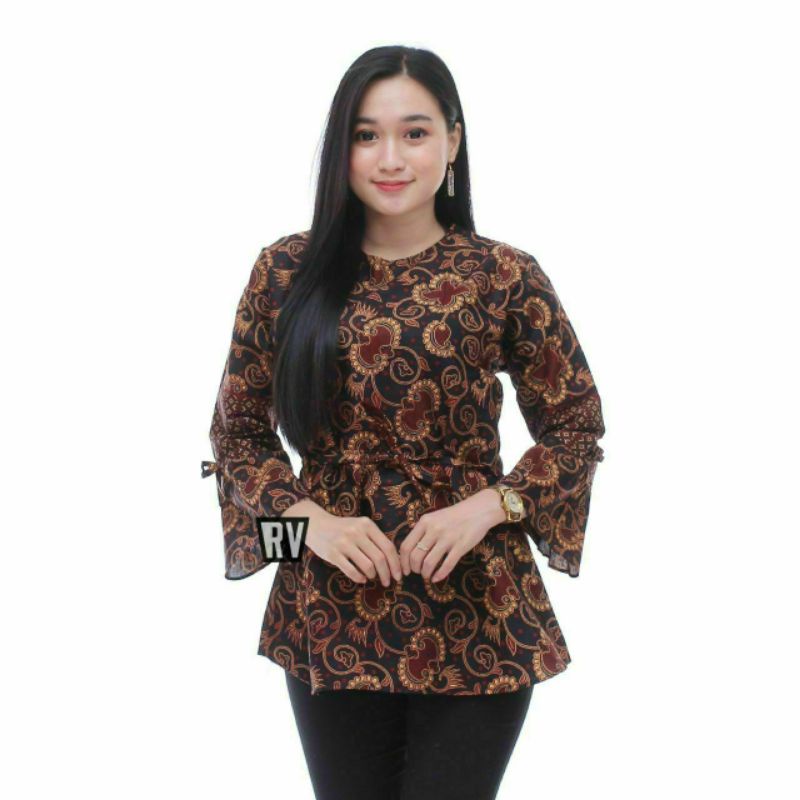 Batik Wanita Atasan modern kantor 210389 size M L XL XXL