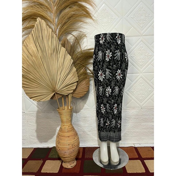 rok plisket batik bawahan baju pesta