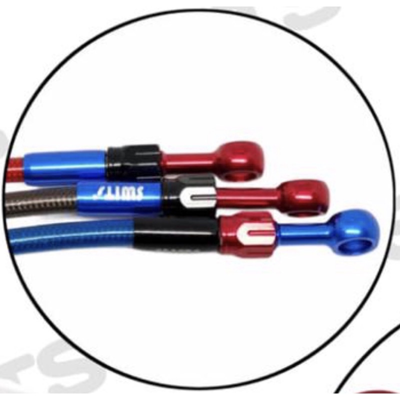 Selang Rem SWITS 65cm 100mm Warna Original Universal Banjo Lurus Non PSI Blak Red Blue  FOURSIX_46