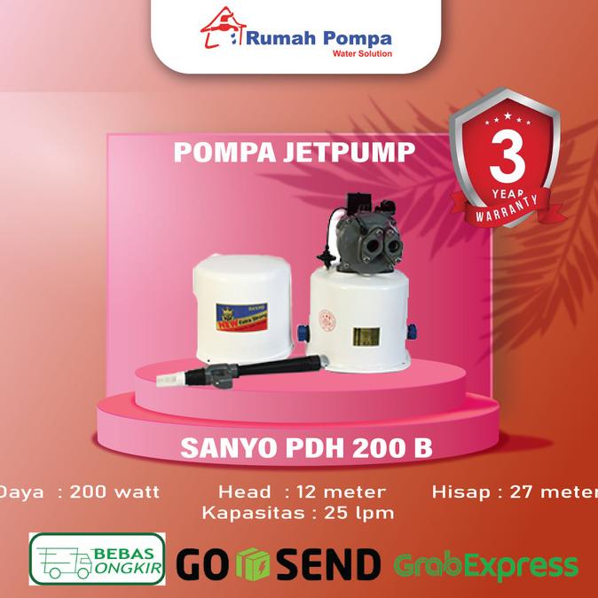 Mesin Pompa Air Jetpump Sanyo Pdh 200B