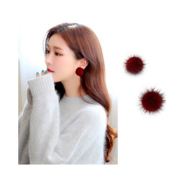 ANTING WANITA KEKINIAN MODEL BULU LANDAK IMPORT POM 06