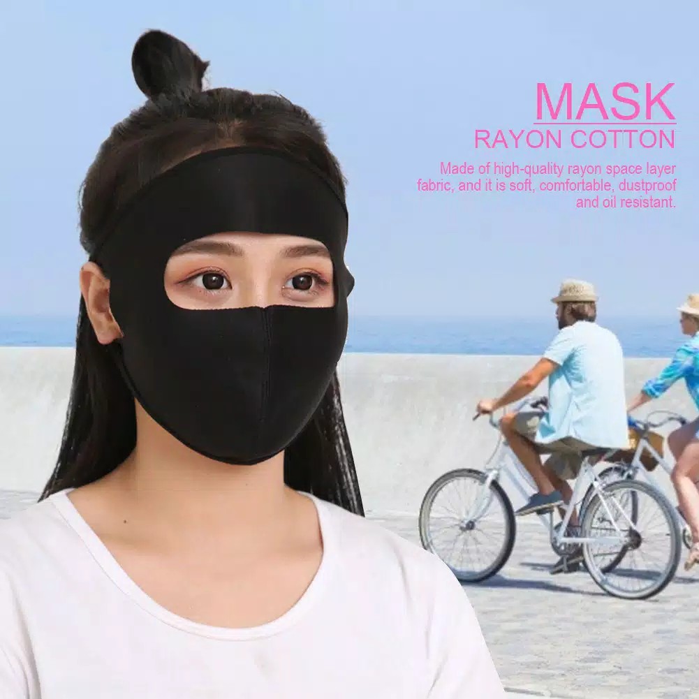 SO Masker pelindung wajah full anti debu polusi sepeda bahan anti UV sinar matahari